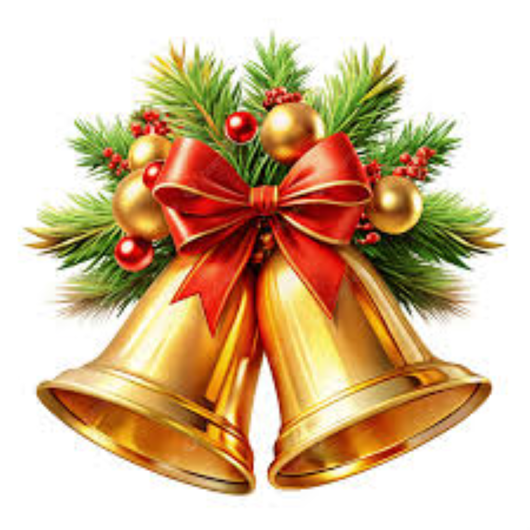 MERRY CHRISTMAS COLOURED BELL